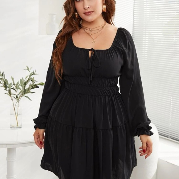SHEIN Size 2XL (16) Black Dress - Picture 3 of 6